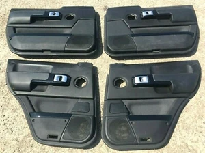 Range Rover L322 Interior Black Leather & Black Wood Set of 4 Door Cards - Bild 1 von 12