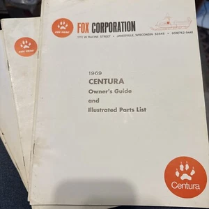 RARE 1969 FOX TRAC CENTURA SNOWMOBILE ILLUS PARTS LIST OWNERS GUIDE MANUAL BONUS - Picture 1 of 5