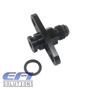 Fuel Rail Adapter (AN6) fits Mitsubishi 16mm With 40mm Bolt Centers (Black) - Picture 1 of 1