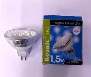 1X 1.5W (=10W) KOSNIC LED MR16 12V GU5.3 Reflector Foco Bombilla Lámparas - Imagen 1 de 3