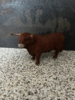 Schleich Highland Bull Cow farm cattle animal toy figure farm world realistic - Image 1 of 3