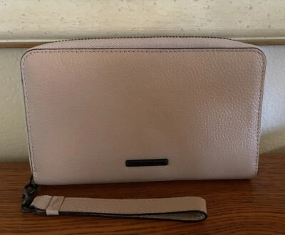 Rebecca Minkoff Tan Leather Wallet Wristlet iPhone And Credit Cards Compartments - Image 1 of 4