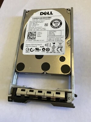 Dell 600gb 6Gb/s 10000 rpm 2.5" SAS HDD 96G91 096G91 WD6001BKHG-18D22V0 w/ Caddy - Image 1 of 2