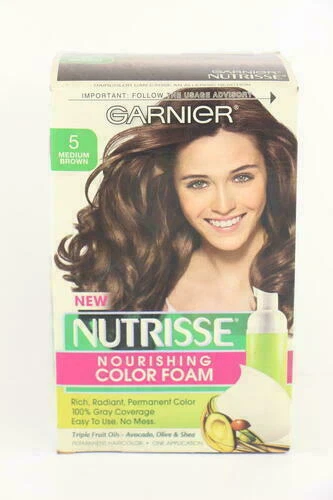 Espuma de color nutritiva Garnier Nutrisse sellada, 5 marrón medio U36 Foto 1 de 1