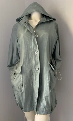 Cinzia Rocca ледяной зеленый с капюшоном Тренч плащ женщин размер 8 - Изображение 1 из 4
