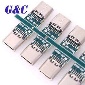 10Pcs USB 3.1 Type-C Female Male Solder Cable Plug Connector PCB Board - Photo 1 sur 8