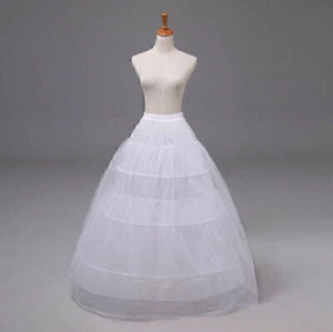 Tüllrock 3 Ringe Brautkleid Klassiker Reifrock Unterrock Krinoline Weiß NEU WW - Bild 1 von 6