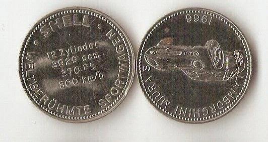 Shell Medaille weltberühmte Sportwagen Lamborghini Mura S - Bild 1 von 1