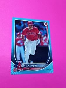 2025 Bowman Sky Blue Parallel 231/499 Mike Trout #1 - Bild 1 von 2