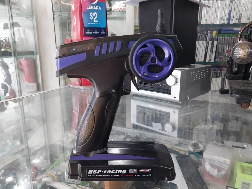 HSP-RACING RC 2.4GHZ Transmitter 2 CHANNELS HIGH SPEED - MODEL: TR80300B - Image 1 of 4