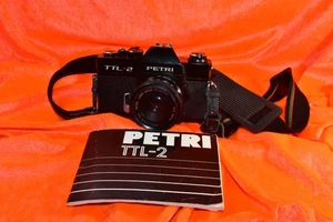PETRI TTL-2  C.C. 1:2.8 F=55mm BLACK BODY SPIEGELREFLEXKAMERA SLR - Picture 1 of 20