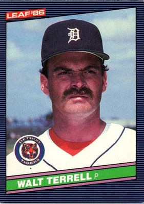 1986 Leaf Walt Terrell #123 Detroit Tigers Baseball Card - Image 1 of 2
