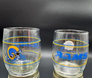 1990er Shell 13,5 oz. NFL Football Glas Los Angeles Rams 4" Rocks Glass - Bild 1 von 8