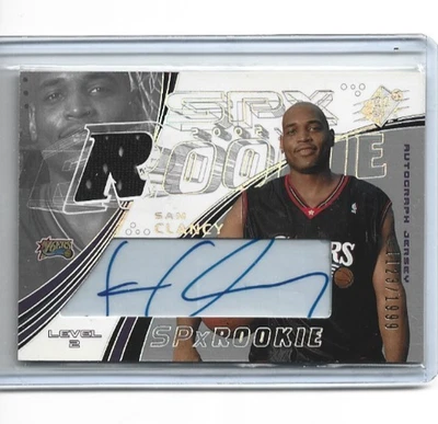 2002-03 SPx ROOKIE SAM CLANCY LEVEL 2 AUTOGRAPH JERSEY CARD #119   1123/1999 - Image 1 of 2