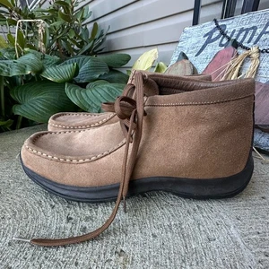 Lands' End Wallabee Men's Size 11 (11D) Brown Tan Suede Moc Toe Chukka Boots - Picture 1 of 9