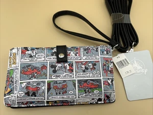 Disney Parks Mickey Mouse Comic Strip Wallet Wristlet Crossbody Purse NWT  - Picture 1 of 7