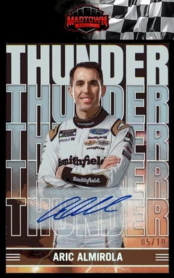 2023 Panini Chronicles #7 Aric Almirola Thunder Autographs Holo Silver #/10 - Image 1 of 2