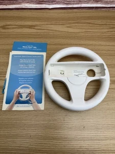 OEM GENUINO NINTENDO BLANCO WII WII U MARIO KART VOLANTE DE CARRERAS Y MANUAL - Imagen 1 de 5