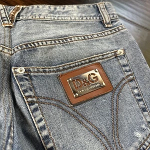Dolce & Gabbana Unisex Men’s Women’s Destroyed Holes Blue Straight Jeans Size 32 - Picture 1 of 11