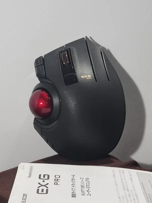 ELECOM EX-G PRO Wired/Wireless Trackball Mouse Thumb Control 8-Button Function - Image 1 of 4