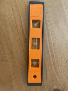 JOHNSON LEVEL Torpedo 9 Inch 3 Vials Structo-Cast USA 7500B-ORANGE VGC FREE SHIP - Picture 1 of 6