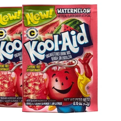 Mezcla de bebidas sin azúcar Kool-Aid sandía 20 paquetes caducados 2016 gelatina Foto 1 de 4