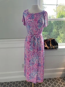 LILLY PULITZER MORIAH OFF SHOULDER MIDIKLEID GR. S! - Bild 1 von 9
