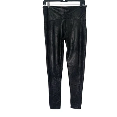 Spanx XL Black Faux Leather Shaping Leggings - Изображение 1 из 4