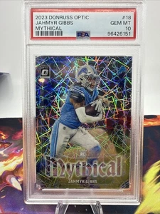 Óptica Panini Donruss 2023 - Mythical Jahmyr Gibbs #18 (RC) PSA 10 gemas como nueva - Imagen 1 de 3
