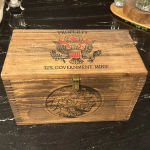 Seltene antike Versandkiste 1913 US Government Denver Mint Büffel Nickel Holz - Bild 1 von 16