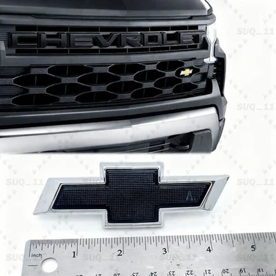 For2019-2024 Silverado1500 2500 3500HD Small Black Grille Bowtie Emblem 84293092 Foto 1 de 4