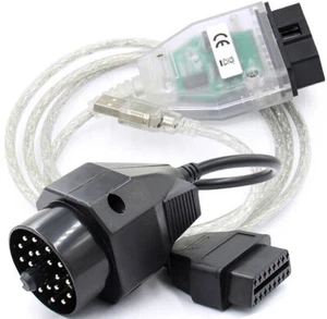 OBD Diagnostic USB Interface for Ediabas INPA K + CA BMW OBD 2 to OBD 1 20 Pin - Picture 1 of 11