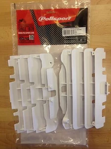 YAMAHA YZF 450 2007 2008 2009 POLISPORT PARALUCE RADIATORE PROTEZIONI RUOTA BIANCO - Foto 1 di 1