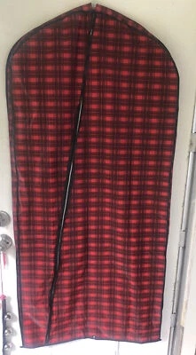 Винтажное красное черное клетчатое женское платье висячая сумка для одежды дорожный чемодан длинный - Изображение 1 из 4