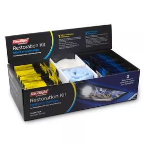 (10 Vehicles) INVISION Headlight Restoration Wipes MILD LENS DAMAGE Trade Pack - Foto 1 di 10