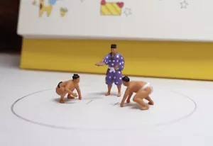 1:64 bemalte Figur Modell Miniatur Resin Diorama Sumo Wrestling Schiedsrichter Richter - Bild 1 von 10