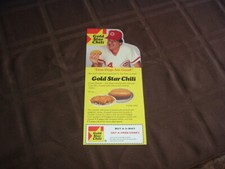 1989 Gold Star Chili Pete Rose Advertising Piece NO Creases!  Unused