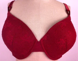 Victoria's Secret RN 54867 Red Lined Demi Underwired T Shirt Bra Size 36 DDD - Picture 1 of 16