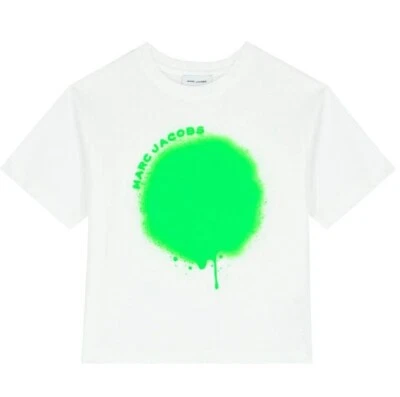 Marc Jacobs White and Green Big Spray Spot T-shirt in Cotton Jersey - Изображение 1 из 3