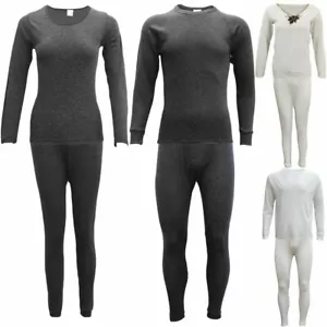 Mens Womens 2PCS SET Merino Wool Top Pants Thermal Leggings Long Johns Underwear - Picture 1 of 9