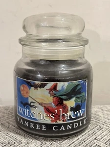 Yankee Candle Vintage 90s WITCHES BREW Halloween Rare Black Band 14.5 oz ☠️ - Picture 1 of 7