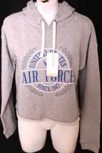NEW U.S. Air Force USAF Falcons TOTW Grey Cropped Sweatshirt Hoodie Women's M - Picture 1 of 9
