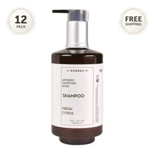 (12-PACK) KORRES Shampoo Fresh Citrus 300ml 10 fl. oz Unisex for All Hair Types - Picture 1 of 10