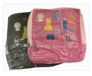 Travel Laundry Bag 2 Packs Heavy Duty Dirty Clothes Shoulder Drawstring 21 x 22 - Picture 1 of 7