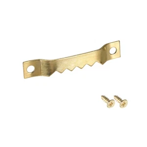 Picture Hangers, 1 3/5 Inch Double Hole with Screws, 10 Pcs (Golden) - Picture 1 of 3