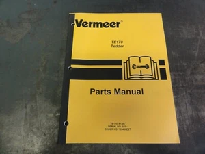 Vermeer TE170 Tedder Parts Manual 105400ZET - Picture 1 of 6