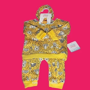 Disney Baby Winnie Puuh 3-6M 3tlg Langarm Sweatshirt Hose Stirnband NEU - Bild 1 von 4