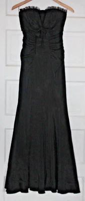 Vintage CACHE Black Long Gown Mermaid Strapless Size 4 - Image 1 of 4