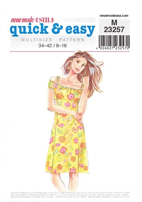 Uncut Neue Mode Stil Sewing Pattern # M 23257 Dress Sizes: 8-16 - Image 1 of 2