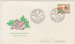 Denmark FDC 1970, Red Deer in Jægersborg Deer Park (Cervus elaphus) - Picture 1 of 1